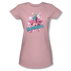 Dc Comics - I'M Supergirl Juniors T-Shirt In Pink Sheer