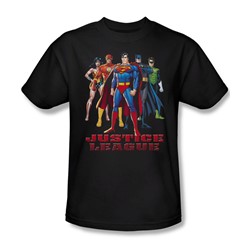 Justice League - In League Adult T-Shirt In Black