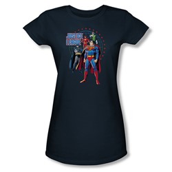 Justice League - Protectors Juniors T-Shirt In Navy