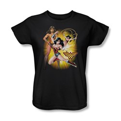 Justice League - Wonder Woman Womens T-Shirt In Black