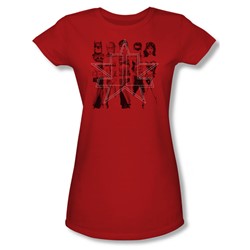 Justice League - Five Star Juniors T-Shirt In Red