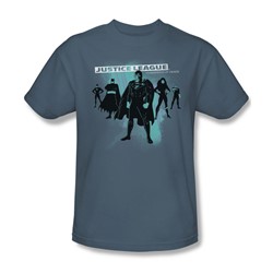 Justice League - Stand Adult T-Shirt In Slate