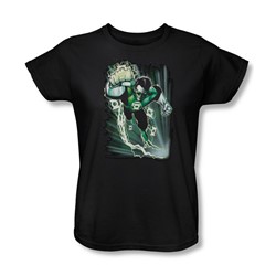 Justice League - Emerald Energy Womens T-Shirt In Black