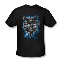 Justice League - Justice Storm Adult T-Shirt In Black