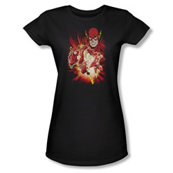 Justice League - Speed Force Juniors T-Shirt In Black