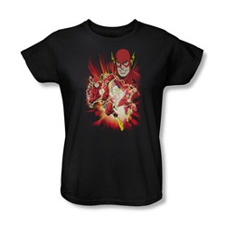 Justice League - Speed Force Womens T-Shirt In Black