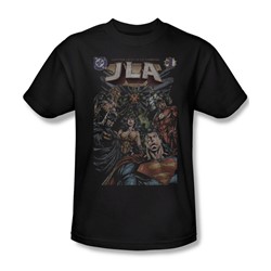 Justice League - Jla #1 Cover Adult T-Shirt In Black