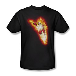 Justice League - Firestorm Blaze Adult T-Shirt In Black