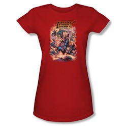 Justice League - Lost Juniors T-Shirt In Red