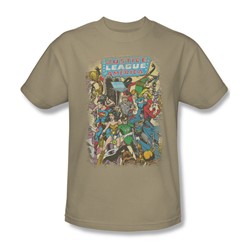 Justice League - Most Important Man Adult T-Shirt In Sand