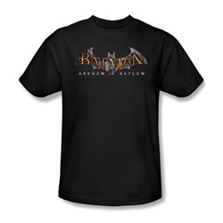 Batman - Arkham Asylum Logo Adult T-Shirt In Black