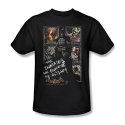 Batman - Running The Asylum Adult T-Shirt In Black