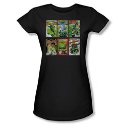 Green Lantern - Gl Covers Juniors T-Shirt In Black