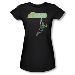 Green Lantern - Energy Construct Logo Juniors T-Shirt In Black