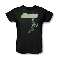 Green Lantern - Energy Construct Logo Womens T-Shirt In Black
