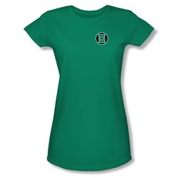 Green Lantern - Kyle Rayner Logo Juniors T-Shirt In Kelly Green