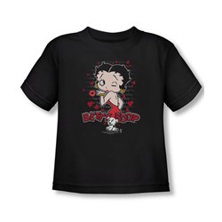 Betty Boop - Classic Kiss Toddler T-Shirt In Black