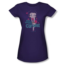 Betty Boop - Curves Juniors T-Shirt In Purple