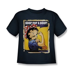 Betty Boop - Boop Power Juvee T-Shirt In Navy