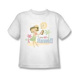 Betty Boop - Hot In Hawaii Juvee T-Shirt In White