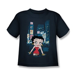 Betty Boop - Boop Square Juvee T-Shirt In Navy