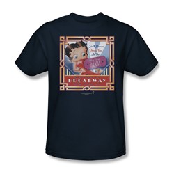 Betty Boop - Boop On Broadway Adult T-Shirt In Navy