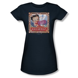 Betty Boop - Boop On Broadway Juniors T-Shirt In Navy