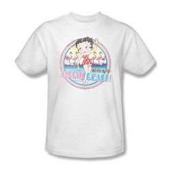 Betty Boop - Miami Beach Adult T-Shirt In White