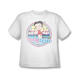 Betty Boop - Miami Beach Big Boys T-Shirt In White
