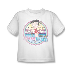 Betty Boop - Miami Beach Juvee T-Shirt In White