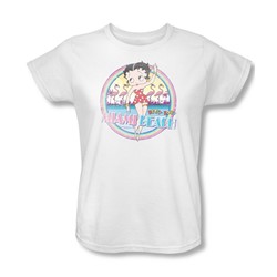 Betty Boop - Miami Beach Womens T-Shirt In White