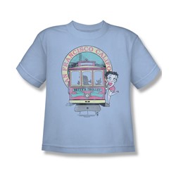 Betty Boop - Betty's Trolley Big Boys T-Shirt In Light Blue