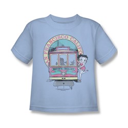 Betty Boop - Betty's Trolley Juvee T-Shirt In Light Blue