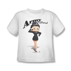 Betty Boop - Army Boop Juvee T-Shirt In White