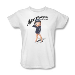 Betty Boop - Air Force Boop Womens T-Shirt In White