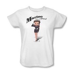Betty Boop - Marine Boop Womens T-Shirt In White