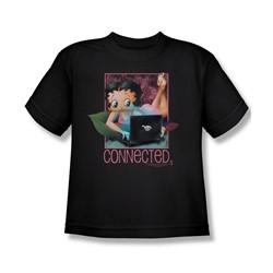 Betty Boop - Connected Big Boys T-Shirt In Black