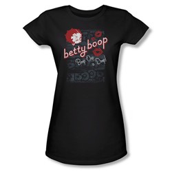 Betty Boop - Boop Oop Juniors T-Shirt In Black