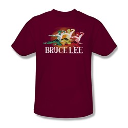 Bruce Lee - Tri-Color Adult T-Shirt In Cardinal