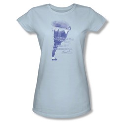 Bruce Lee - 10,000 Kicks Juniors T-Shirt In Light Blue