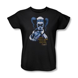 Batman - Arkham Harley Quinn Womens T-Shirt In Black