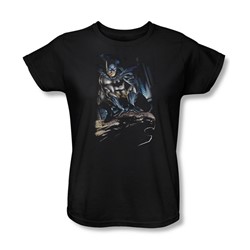 Batman - Perched Womens T-Shirt In Black