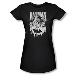 Batman - Bat Metal Juniors T-Shirt In Black