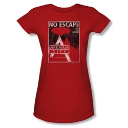 Batman: Arkham City - No Escape Juniors T-Shirt In Red