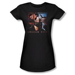 Batman: Arkham City - Escape Is Impossible Juniors T-Shirt In Black