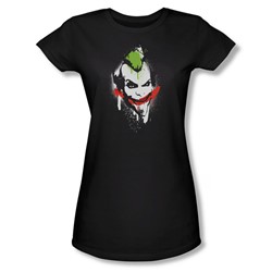 Batman: Arkham City - Spraypaint Smile Juniors T-Shirt In Black