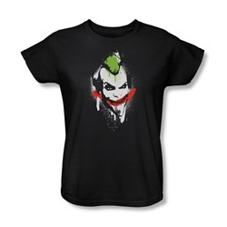 Batman: Arkham City - Spraypaint Smile Womens T-Shirt In Black