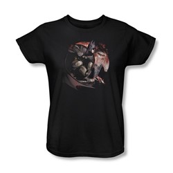 Batman: Arkham City - Blood Moon Womens T-Shirt In Black