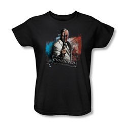 Batman: Arkham City - Two Face Convicted Womens T-Shirt In Black