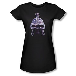Battlestar Galactica - Retro Cylon Head Juniors T-Shirt In Black